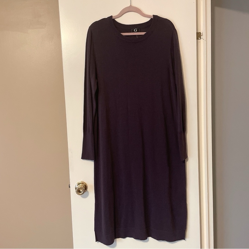 NWT Dark Purple Women's Sweater Dress Size XL